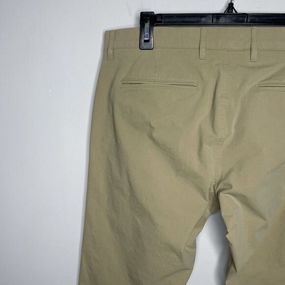 J CREW Pants Men 34 x 30 Khaki Slim-Fit 484 Tech Performance Cotton-Blend AW005 - Picture 7 of 14